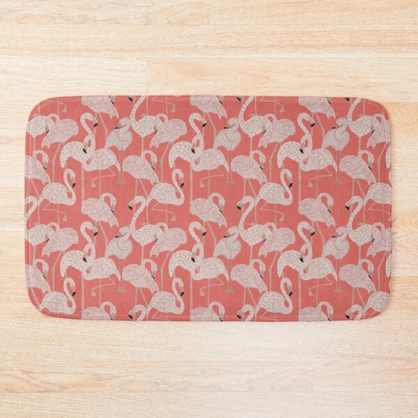 Item preview, Tropical seamless stylized concept digital print with pink flamingos designed and sold by ANAKOTO.