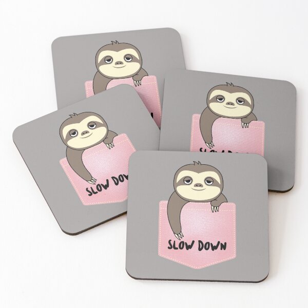 Item preview, Sloth Slow Down in Pink Pocket designed and sold by DiensDesign.