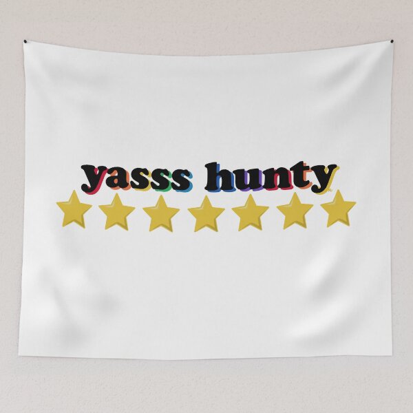 Item preview, Yasss Hunty - Gay Rainbow designed and sold by The White Bat.
