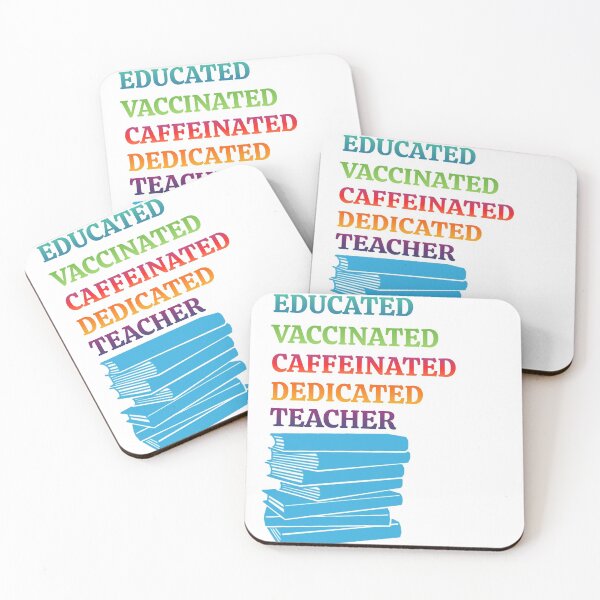 Item preview, Educated Vaccinated Caffeinated Dedicated Teacher designed and sold by Perlashop1.