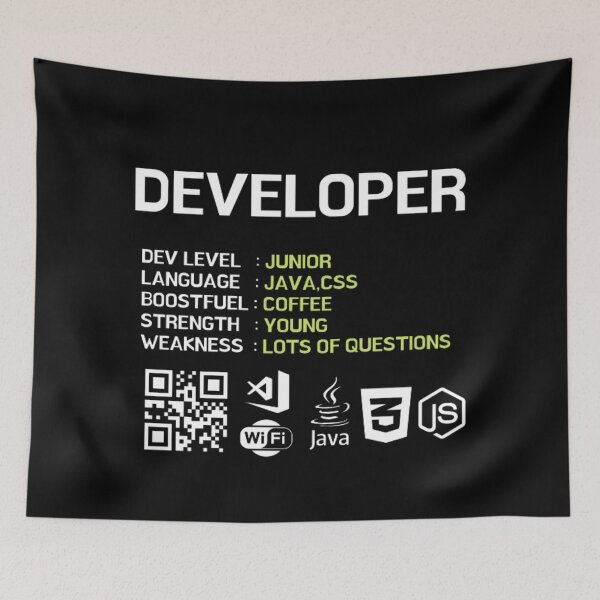 Item preview, JUNIOR DEVELOPER INFO designed and sold by RedFlamenco.