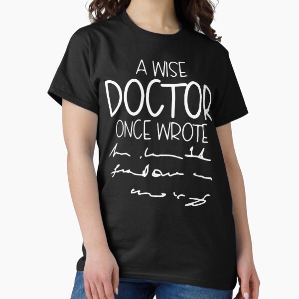 Vista previa del artículo con la obra «Un sabio doctor dijo una vez Funny Doctor MD Estudiante de medicina», diseñado y vendido por maploondesigns.