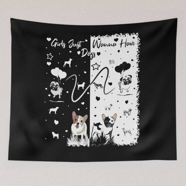 Item preview, Girls Just Wanna Have Dogs, cute design designed and sold by MoSaid.