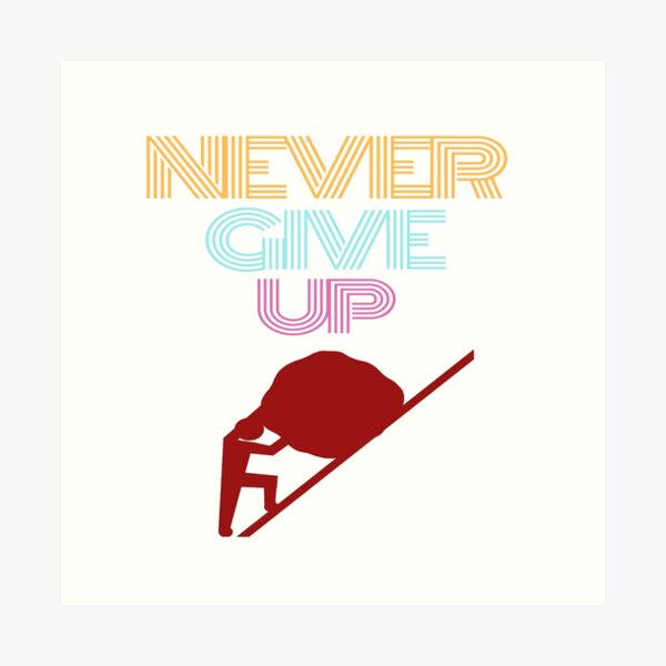 Premium Vector | Never give up line art poster in retro comic style  motivational inspirational word bubble for anti stress coloring book page  or print