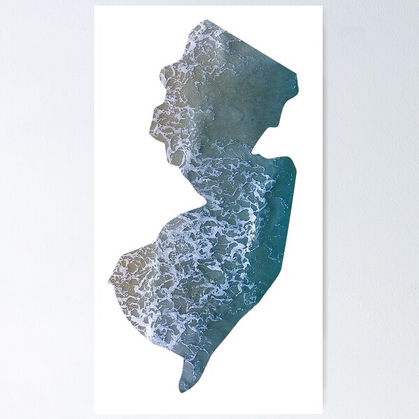 Item preview, New Jerz New Jersey NJ State | NJ Beach Ocean Waves designed and sold by Rabbitti.