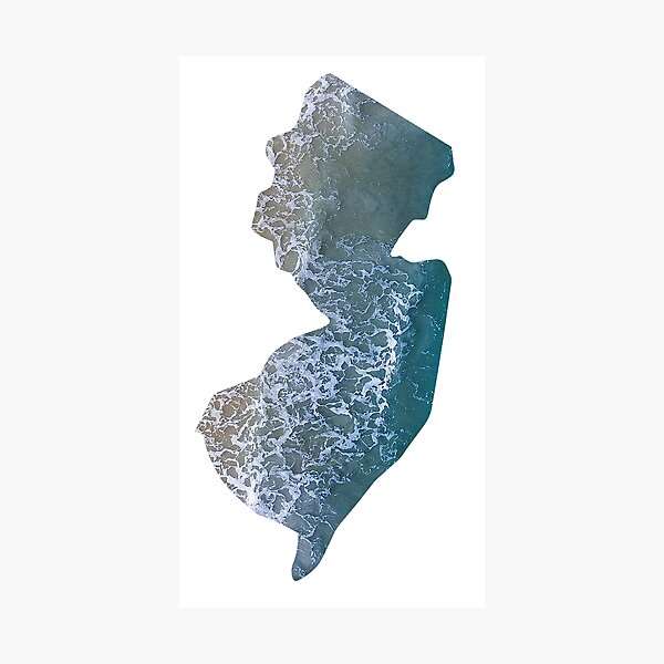 Item preview, New Jerz New Jersey NJ State | NJ Beach Ocean Waves designed and sold by Rabbitti.