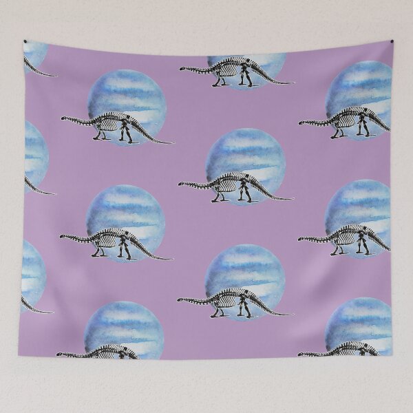 Item preview, Dinosaur Skeleton in Space Pale Blue Planet designed and sold by chimakingthings.