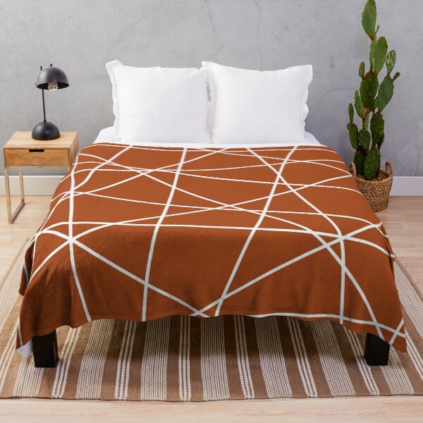 Item preview, Geometric Lines (white/burnt orange) designed and sold by Design Minds Boutique.