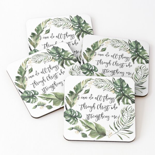 Item preview, I Can Do All Things Through Christ Who Strengthens Me, Philippians 4:13, Bible Verse Wall Art, Scripture, Christian Gift designed and sold by Dzhenka-Balimez.