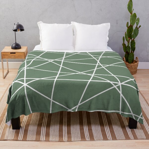 Item preview, Geometric Lines (white/sage green) designed and sold by Design Minds Boutique.