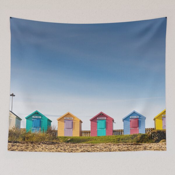 Item preview, Colourful Beach Huts at Amble designed and sold by heidipics.