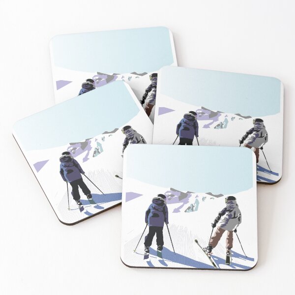 Item preview, Skiers on groomed slopes designed and sold by Kaleb Ahrens.