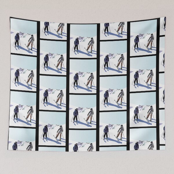 Item preview, Skiers on groomed slopes designed and sold by Kaleb Ahrens.
