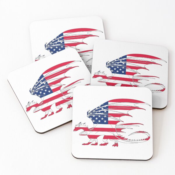 Artikelvorschau, Drache USA-Flagge - Drache entworfen und verkauft von Photography-Art.