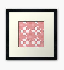 Pink Checkers Framed Print
