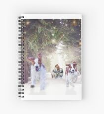 Welshies helping Santa deliver his pressies on time! Spiral Notebook