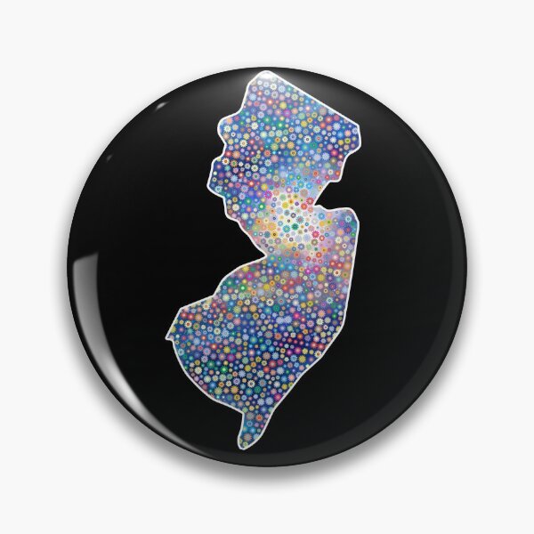 Item preview, New Jerz New Jersey NJ State | NJ State Blue Tiny Flowers designed and sold by Rabbitti.