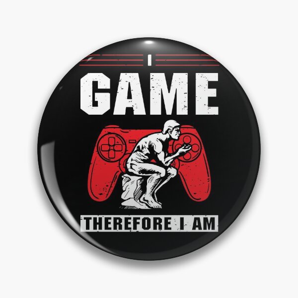 Item preview, I GAME THEREFORE I AM - Funny Hardcore Gaming Humor Gamer designed and sold by JinxWhaleDesign.