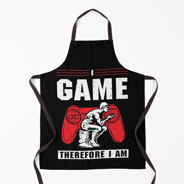 Item preview, I GAME THEREFORE I AM - Funny Hardcore Gaming Humor Gamer designed and sold by JinxWhaleDesign.