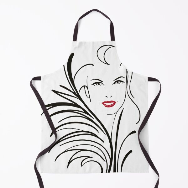Item preview, Elegant woman wrapped in a fur collar with red lips. designed and sold by AnneDidelot.