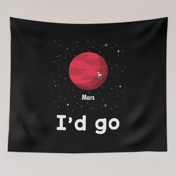 Item preview, I'd Go Occupy Mars Stars Perseverance Rover Red Planet Joke designed and sold by trendo.