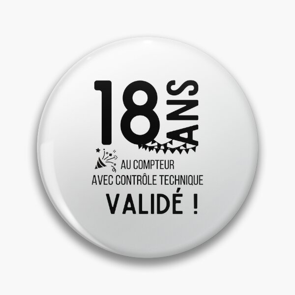 Item preview, 18 years old on the clock with validated technical control humor gift for birthday designed and sold by TeeJfm.