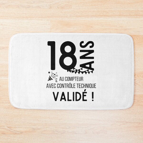 Item preview, 18 years old on the clock with validated technical control humor gift for birthday designed and sold by TeeJfm.