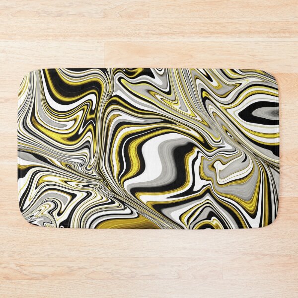 Item preview, Cool marble swirls of black, gold and white designed and sold by TheHappyDoodler.