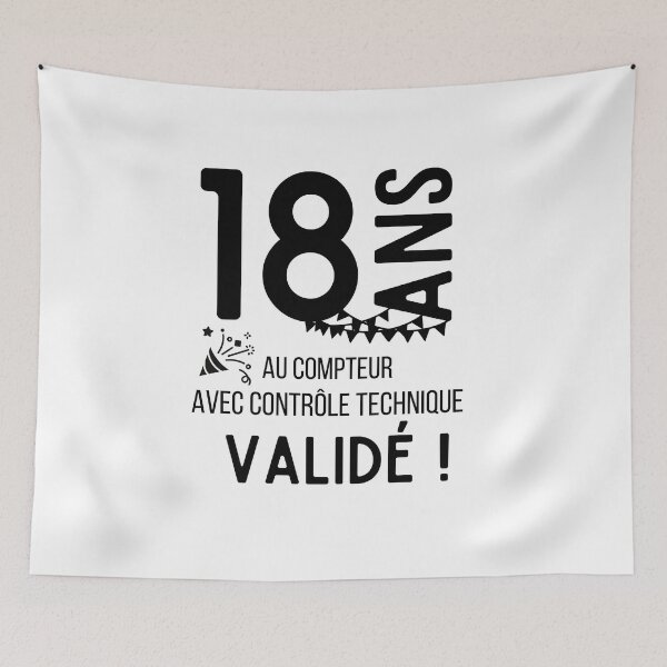 Item preview, 18 years old on the clock with validated technical control humor gift for birthday designed and sold by TeeJfm.