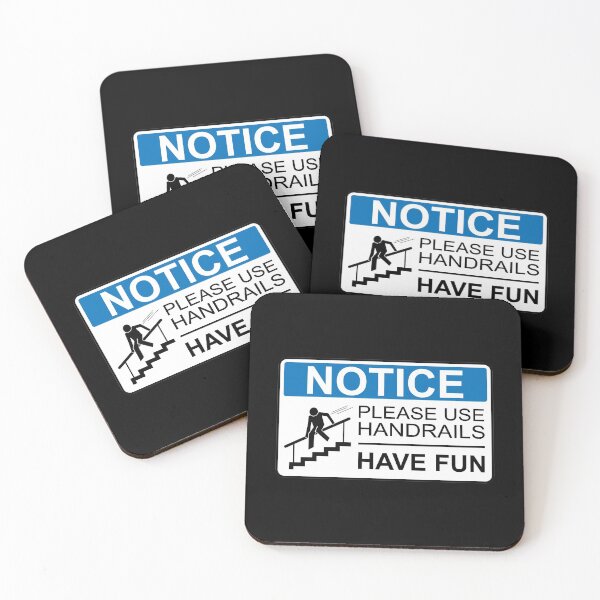 Item preview, Use Handrails - Funny Notice Sign designed and sold by LongTunnel.
