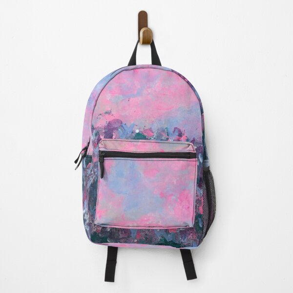 Item preview, Pink Sunset Clouds, Floral Landscape, Modern Impressionist Painting designed and sold by SamMadeGoodies.