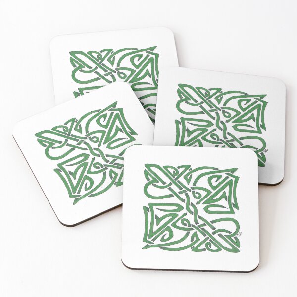 Item preview, Green Knotwork Tile designed and sold by StroppyGnome.