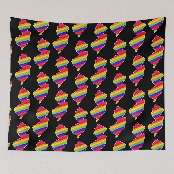 Item preview, New Jerz New Jersey NJ State | NJ State Pride Rainbow Stripes designed and sold by Rabbitti.