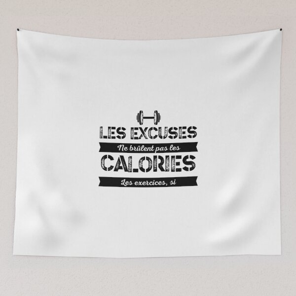 Item preview, Excuses don't burn calories - Fitness Motivation designed and sold by Massaie55.
