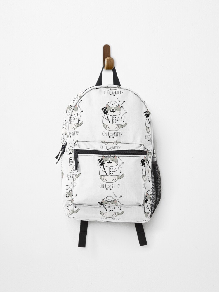 Thumbnail 1 of 3, Backpack, Chef Kitty designed and sold by DesignLabMedia.