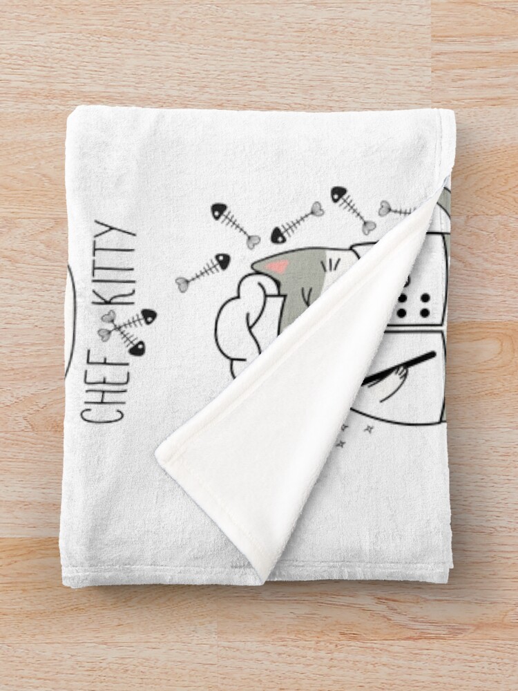 Thumbnail 3 of 6, Throw Blanket, Chef Kitty designed and sold by DesignLabMedia.