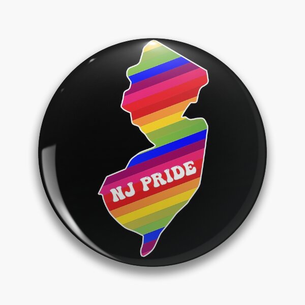 Item preview, New Jerz New Jersey NJ State | Groovy NJ State Pride Rainbow Stripes designed and sold by Rabbitti.