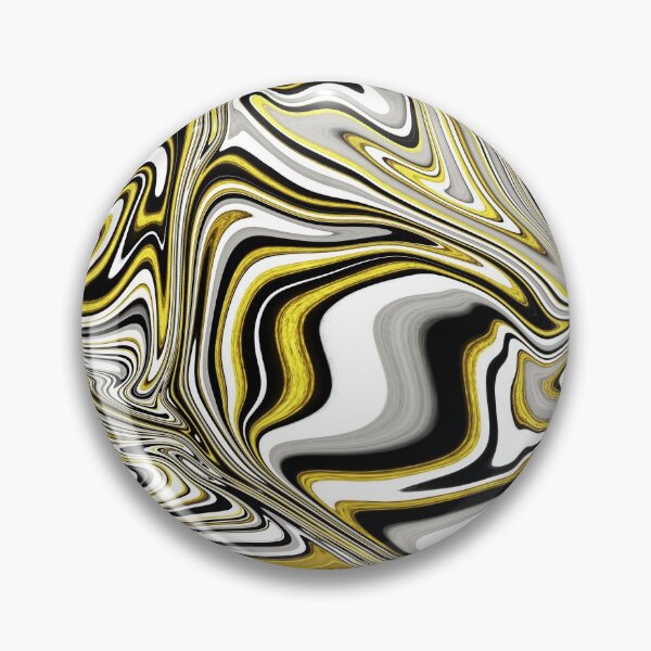Item preview, Cool marble swirls of black, gold and white designed and sold by TheHappyDoodler.