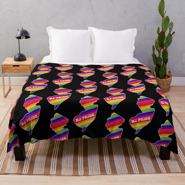 Item preview, New Jerz New Jersey NJ State | Groovy NJ State Pride Rainbow Stripes designed and sold by Rabbitti.