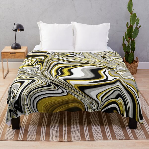 Item preview, Cool marble swirls of black, gold and white designed and sold by TheHappyDoodler.