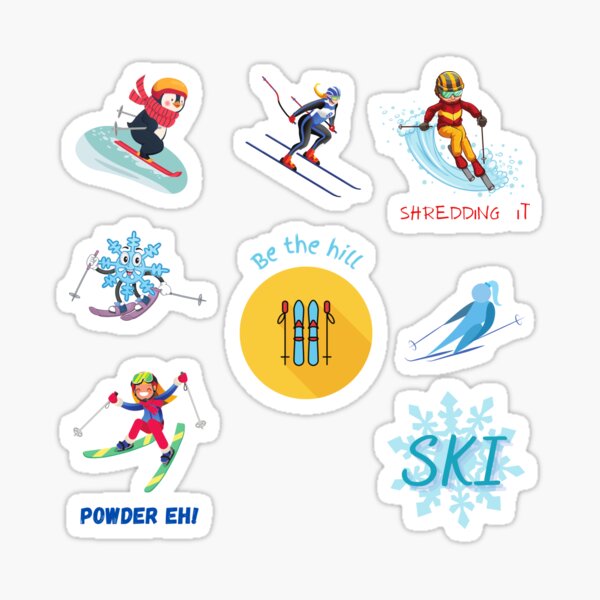 "Ski Helmet Sticker Pack" Sticker for Sale by Redbubble