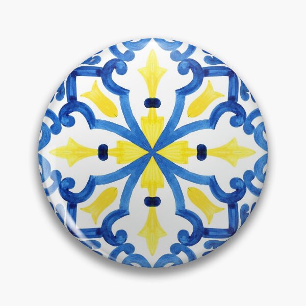 Item preview, YELLOW AND BLUE TILE  designed and sold by Jonsa.