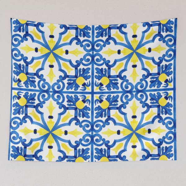 Item preview, YELLOW AND BLUE TILE  designed and sold by Jonsa.