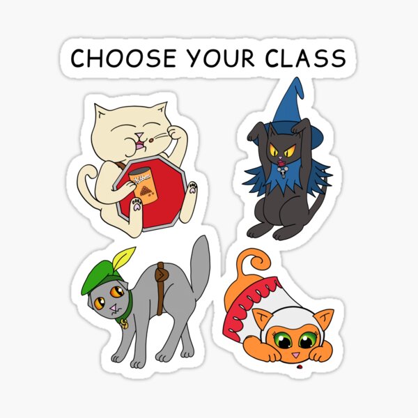Choose Your Cat Class Sticker