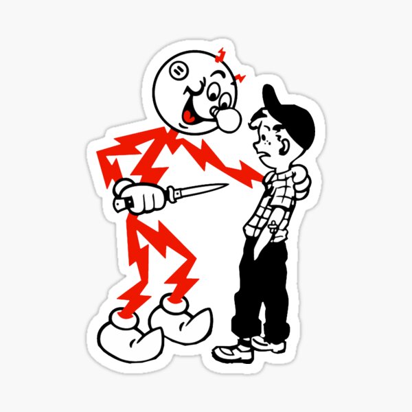 Reddy Kilowatt danger Sticker