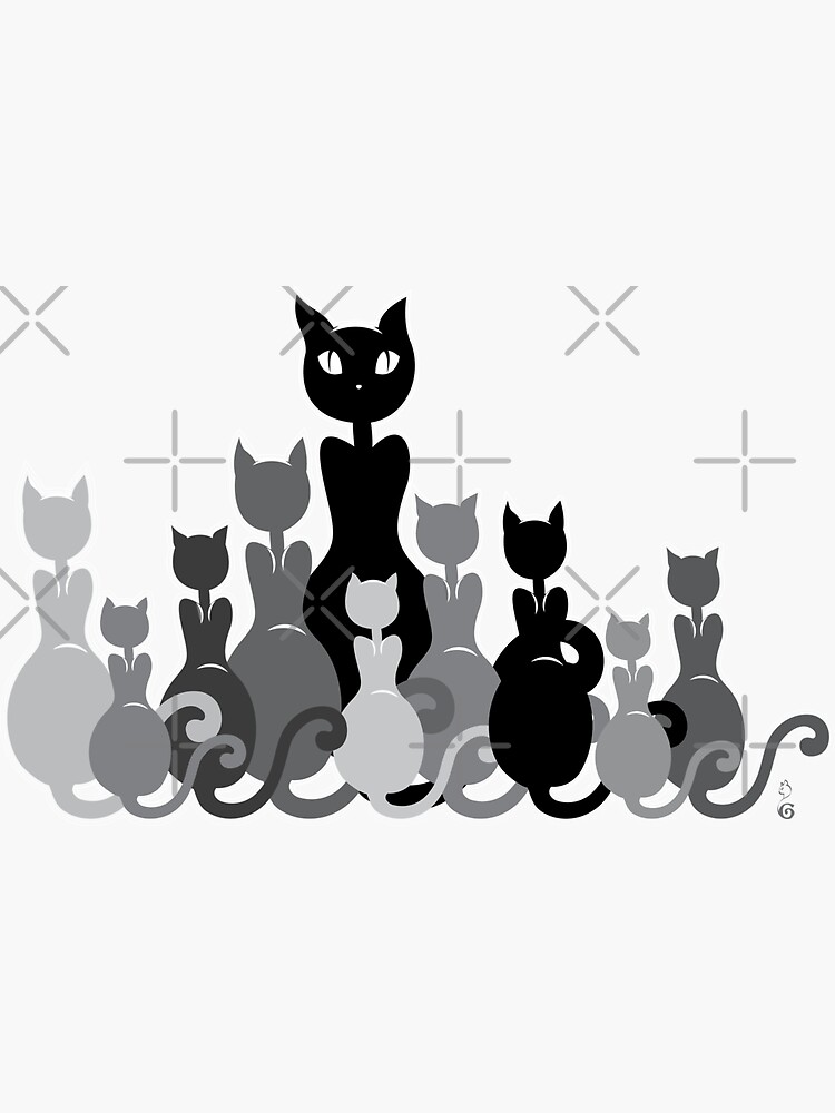 "Cats Speech" Sticker For Sale By Hagalart | Redbubble