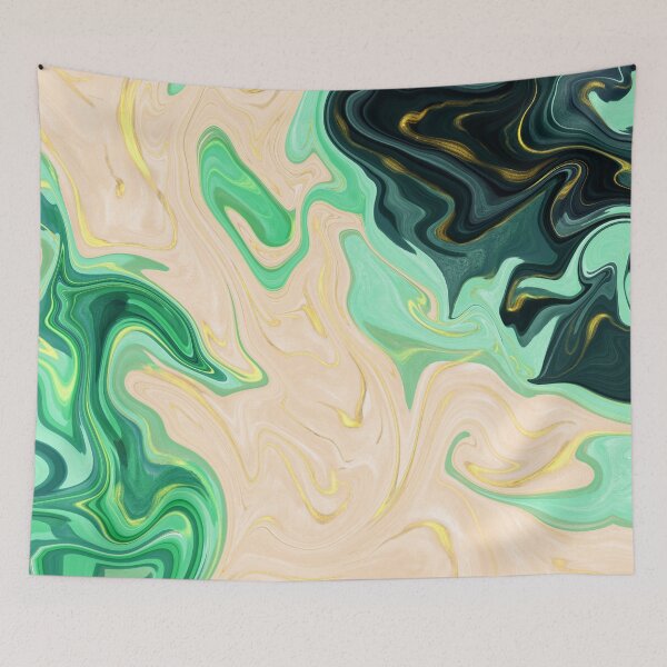 Item preview, Trendy marble design inspired by green ocean designed and sold by TheHappyDoodler.