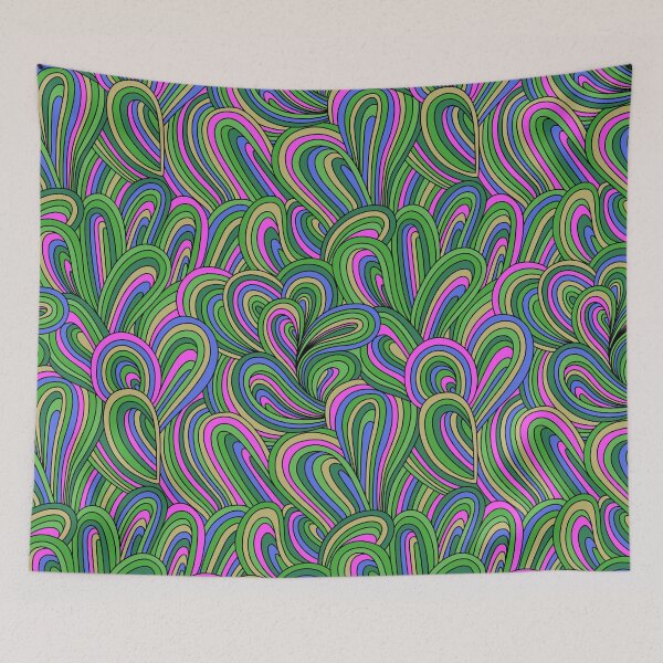 Item preview, Hippie Colorful Loops Orange designed and sold by roseglasses.