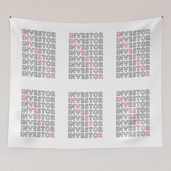 Item preview, INVESTOR in crossword (Light) designed and sold by TraderShirts.