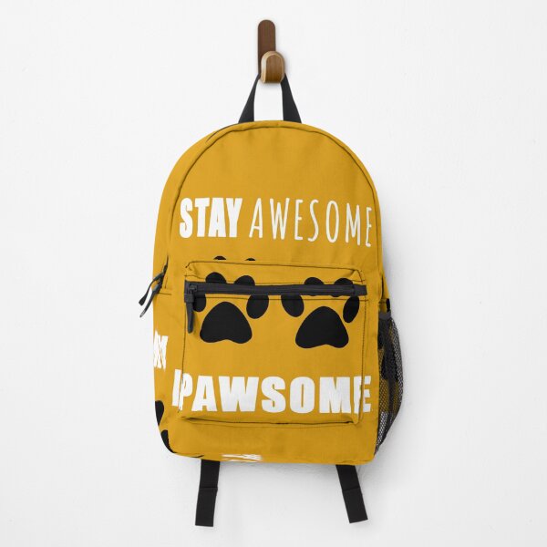 Item preview, Stay awesome Pawsome - Be Pawsome sticker prints designed and sold by Long Exposure.